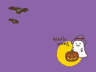 halloween ghost  with  lantern