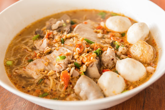 Thai noodle soup,Tom Yum , Thai Food