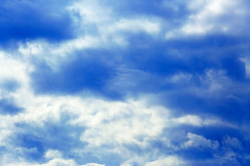 Rainy sky with gray clouds.