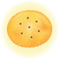 Cracker illustration on over white background
