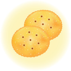 Cracker illustration on over white background