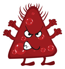 bacteria and germ characters - vector