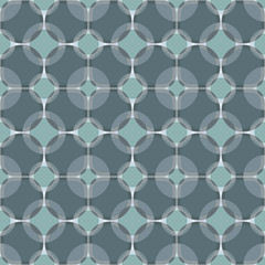 Seamless pattern retro circles. レトロ円形パターン