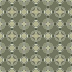 Naklejka premium Seamless pattern retro circles. レトロ円形パターン