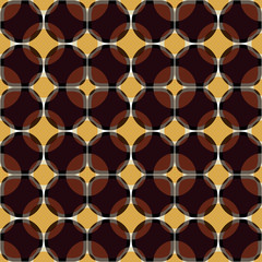 Seamless pattern retro circles. レトロ円形パターン