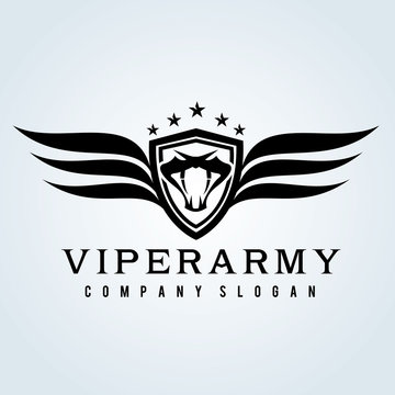 Viper logo. Snake emblem. Snake logo