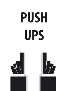 PUSH UPS typography vector illustration