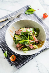 salad with beef