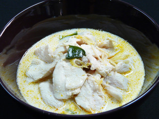 thai food - tom kha gai - thai chicken coconut soup