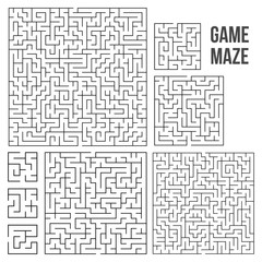 Vector Maze. Labyrinth with Entry and Exit.