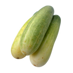 fresh green cucumber on white background vegetables thailand 10