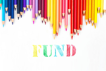 fund drawing by colour pencils