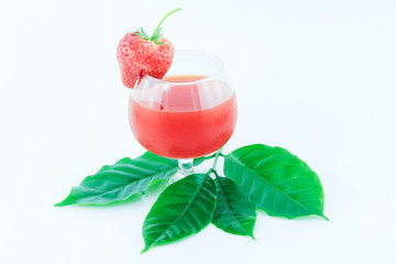 Fresh strawberry and Juice Strawberry's.