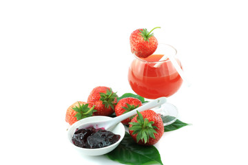 Fresh strawberry and Juice Strawberry's.