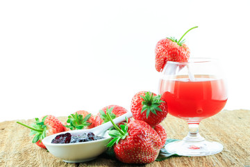 Fresh strawberry and Juice Strawberry's.