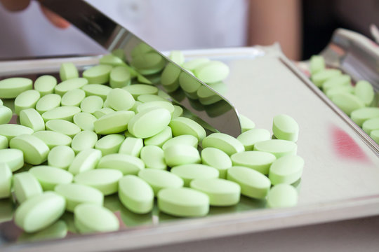 medicine pills on counting tray