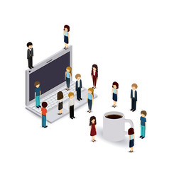 businesspeople isometrics design 