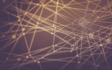 Abstract polygonal space low poly dark background