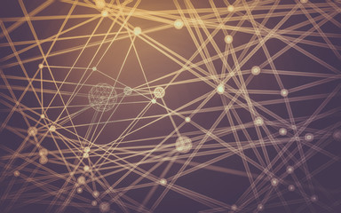 Abstract polygonal space low poly dark background