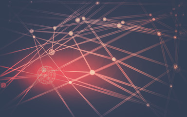 Abstract polygonal space low poly dark background