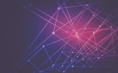 Abstract polygonal space low poly dark background