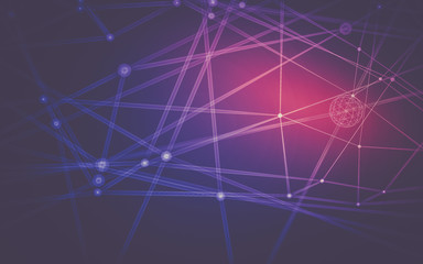 Abstract polygonal space low poly dark background