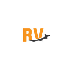 rv alphabet with swoosh gears