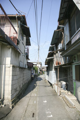 Fototapeta na wymiar An alley of Yorii town, Saitama, Japan.