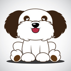 Cute Dog Cartoon Vector Illustration