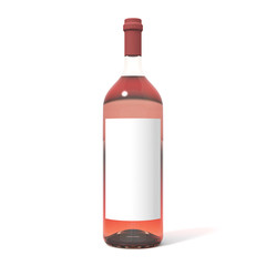 Rose (Rosé) Wine Bottle