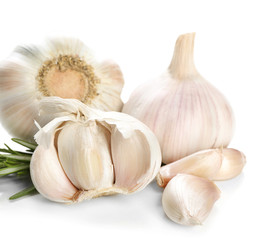 Garlic isolated on white