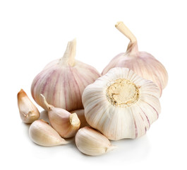 Garlic isolated on white