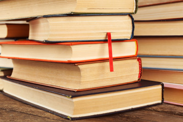Pile of books, close-up