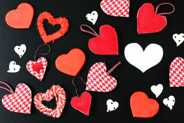 heart shape on black background