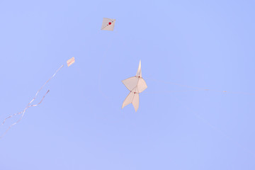 Flying star-shaped kite, Popular Thai traditional culture in sum