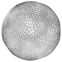 3D illustration of network grid globe