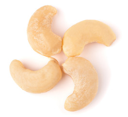 cashew nuts isolated on white background macro