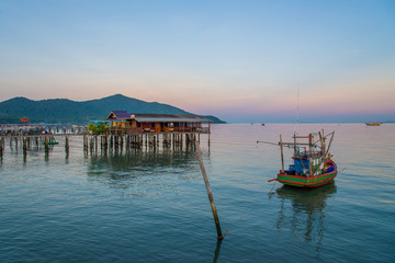 Fototapeta na wymiar home stay at fishing Village to the sea