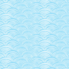 Vector doodle circle water texture vertical seamless pattern background