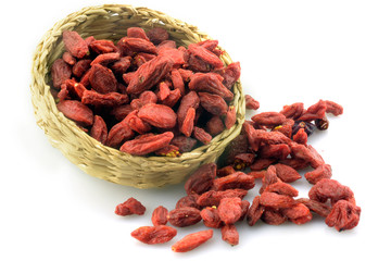 Goji berry isolated on white background.
