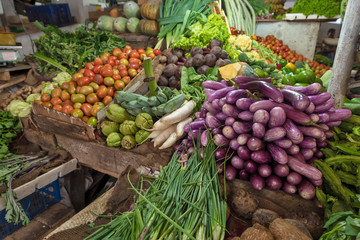 Fresh and organic vegetables at farmers market