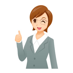 女性　グッド　ポーズ