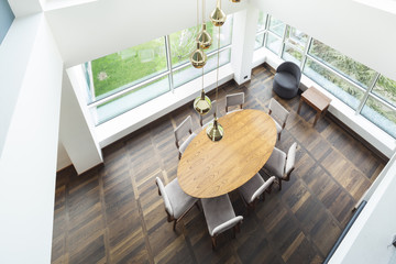 chandalier ina  a luxury duplex apartment