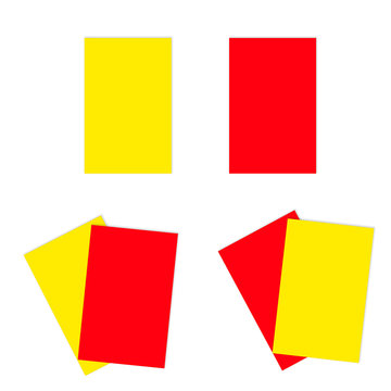 Red And Yellow Football Soccer Cards