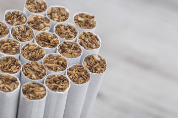 Close up of cigarettes