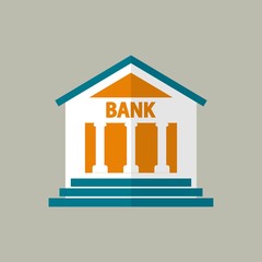 Banking system. Credit. Cash machine. Central bank. Settlement Center. Vector.