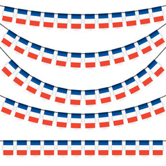garlands with france national colors