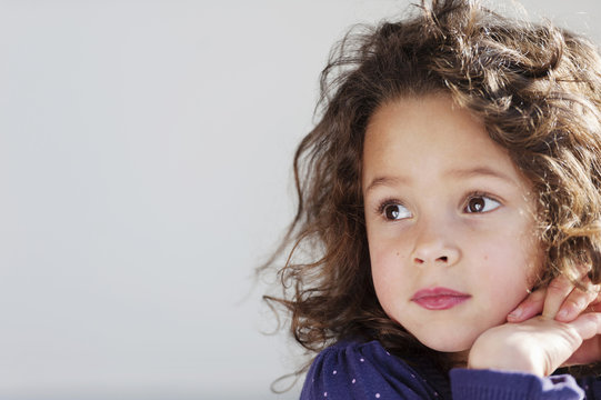 Portrait of girl looking away