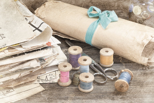 Vintage sewing supplies