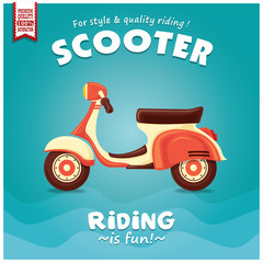 Vintage Scooter poster design